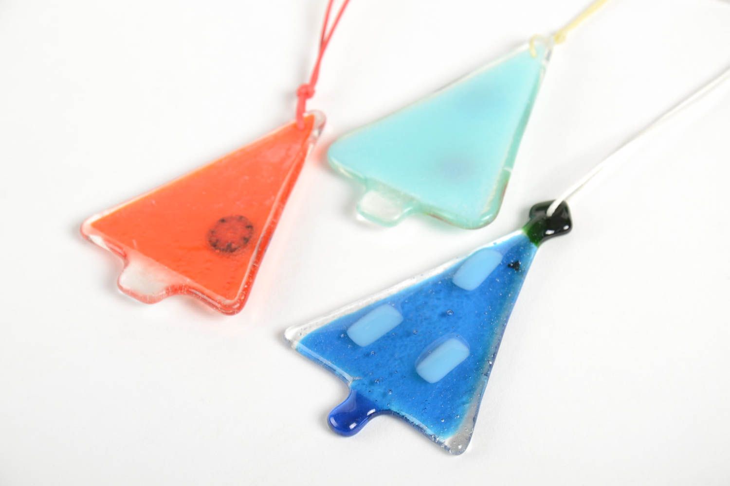 Handmade toys for Christmas tree set of 3 items gift ideas decorative pendants photo 5