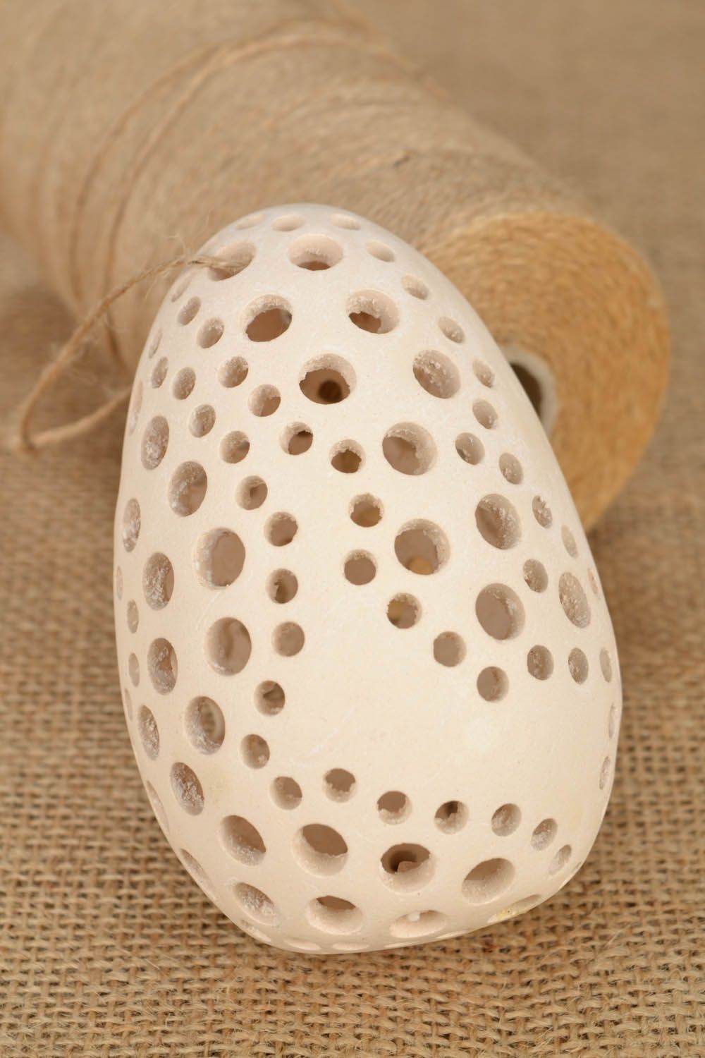 Ovo de cerâmica pingente decorativo feito à mão  foto 1