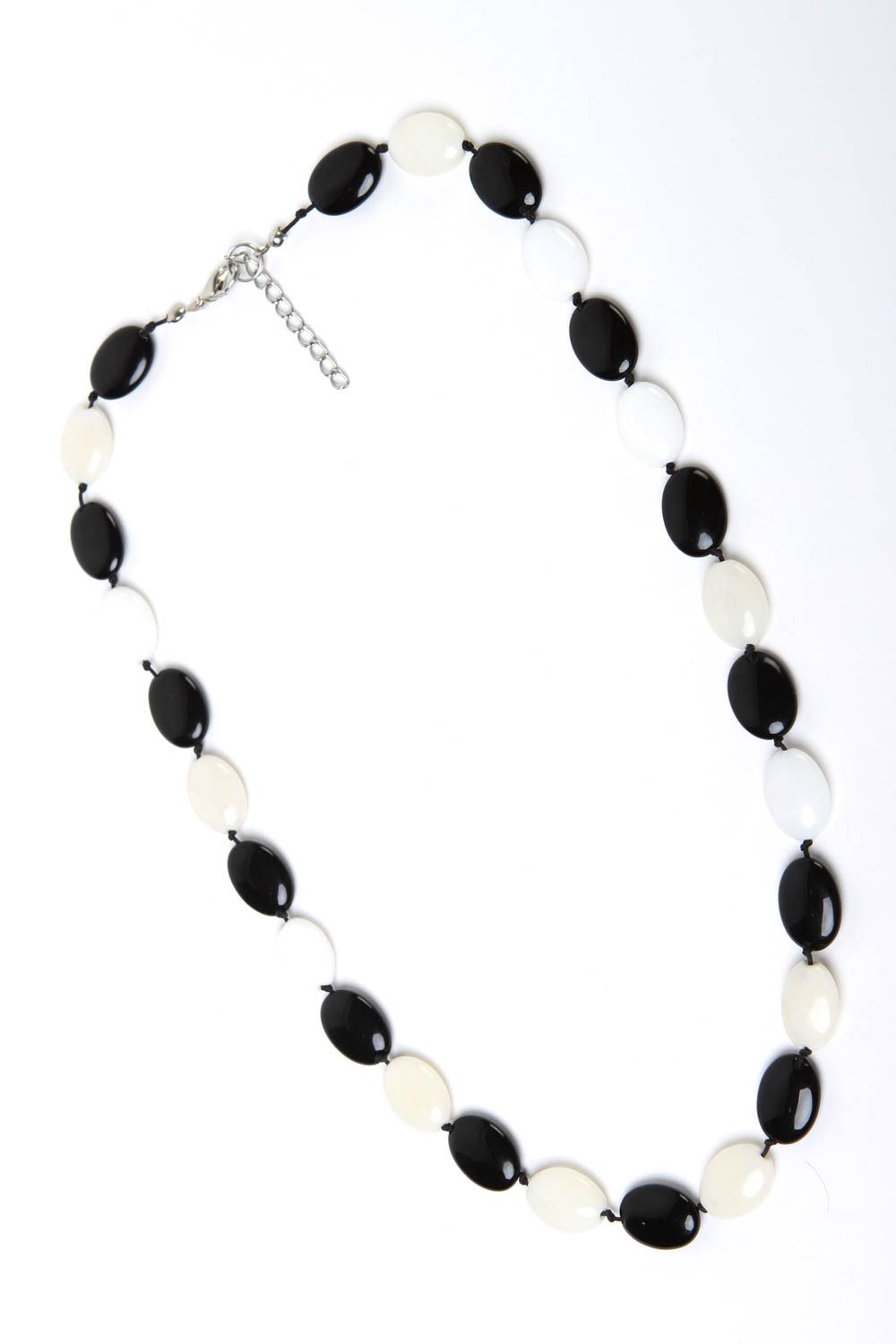 Handmade necklace unusual accessory stone jewelry designer bead necklace photo 2