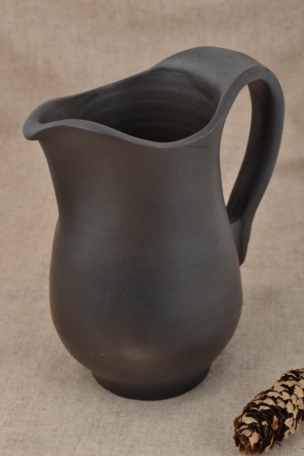 25 oz handmade water or milk jug with handle 1,55 lb photo 1