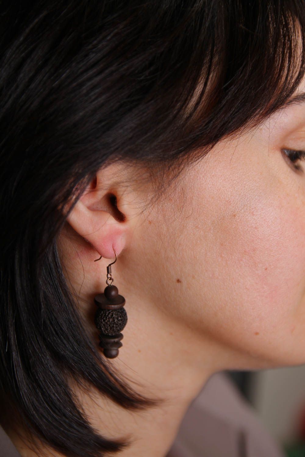 Boucles d'oreilles design Bijou fait main insolite Accessoire femme original photo 4