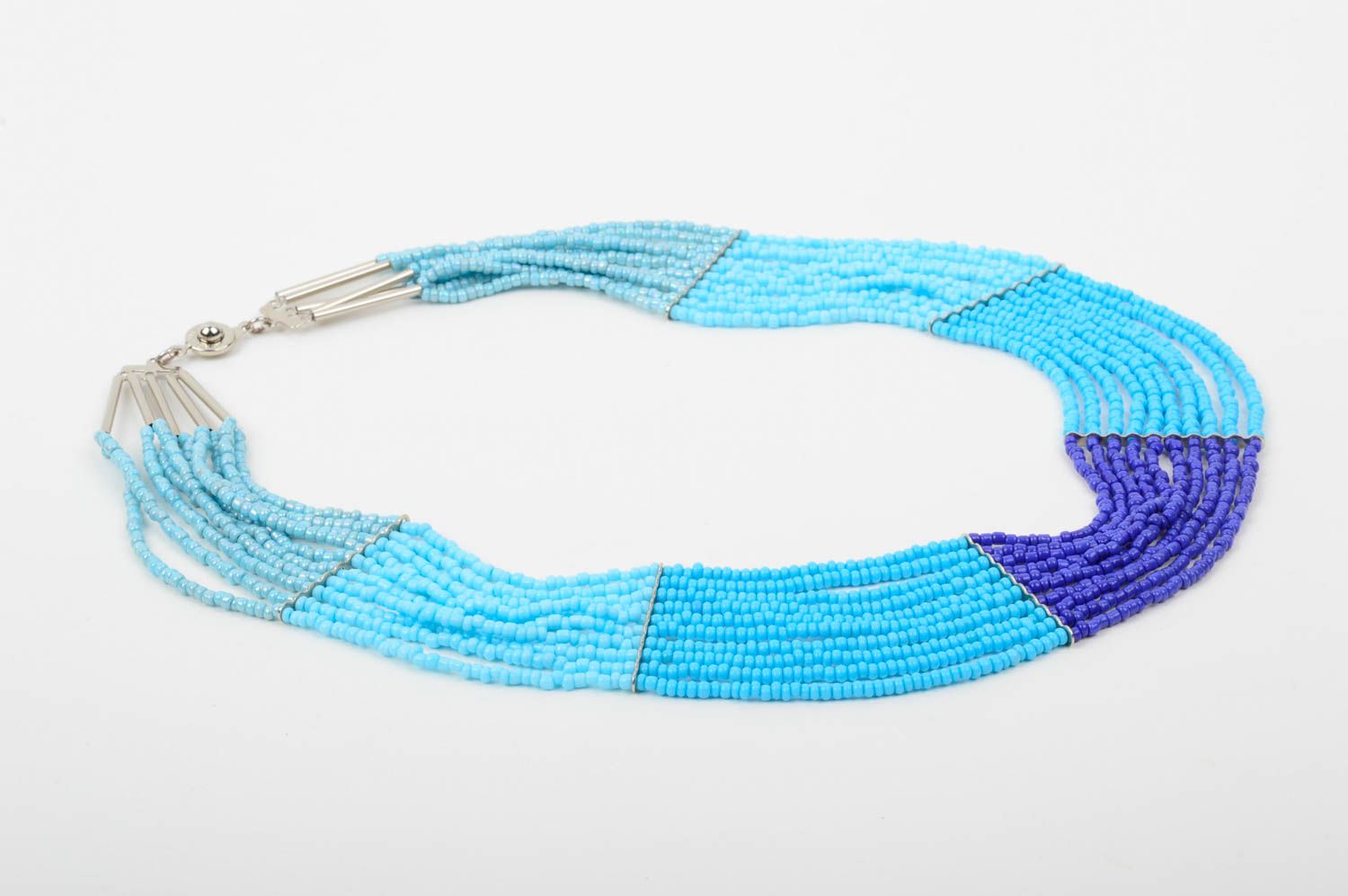 Schöne Rocailles Kette Frauen Accessoire Halskette für Frauen in Blau schön foto 3