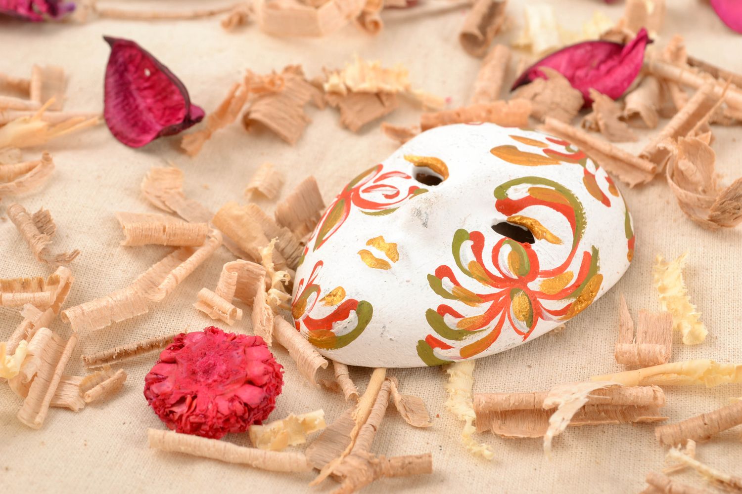 Keramischer Kühlschrankmagnet Maske für Karneval foto 2
