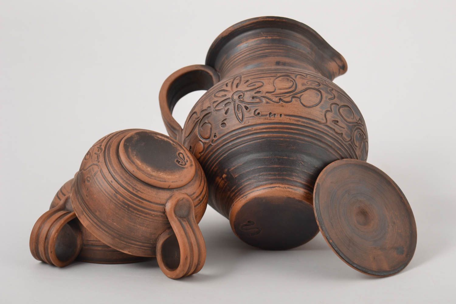 Keramik Geschirr handmade Keramik Tassen Teetassen mit Kanne 2L 200ml  foto 4
