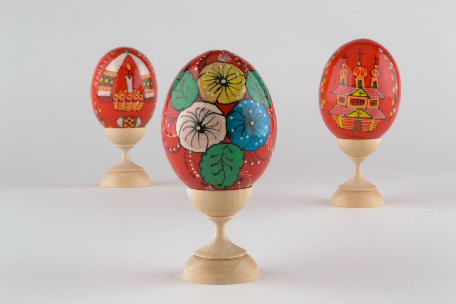 Wooden Easter handmade egg photo 1