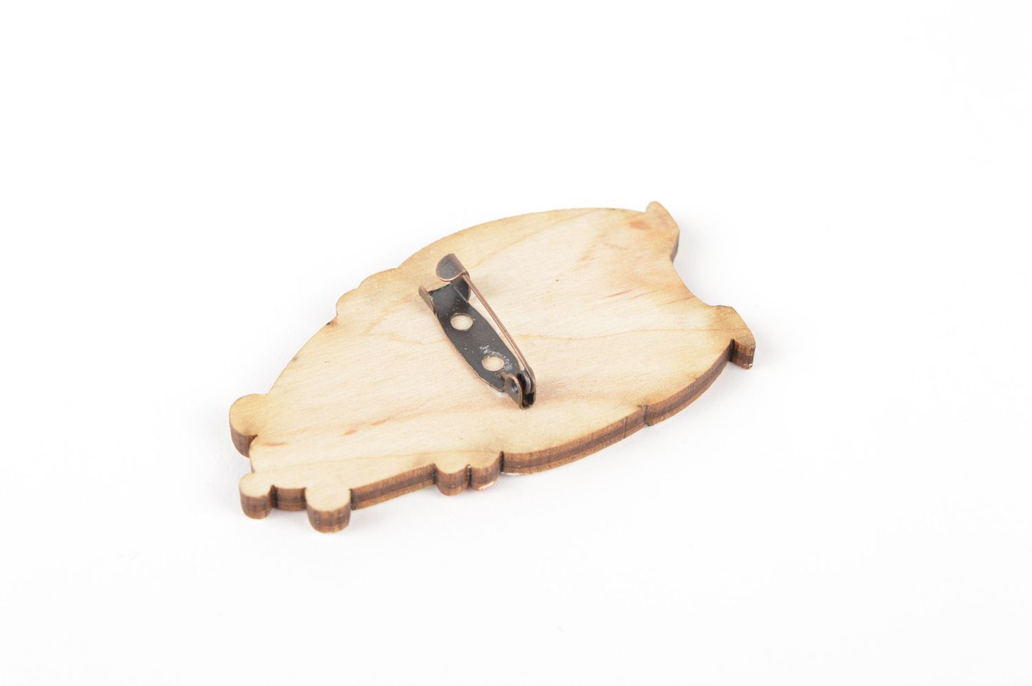 Mode Accessoire handmade schöne Brosche Bär aus Holz Schmuck für Frauen foto 5