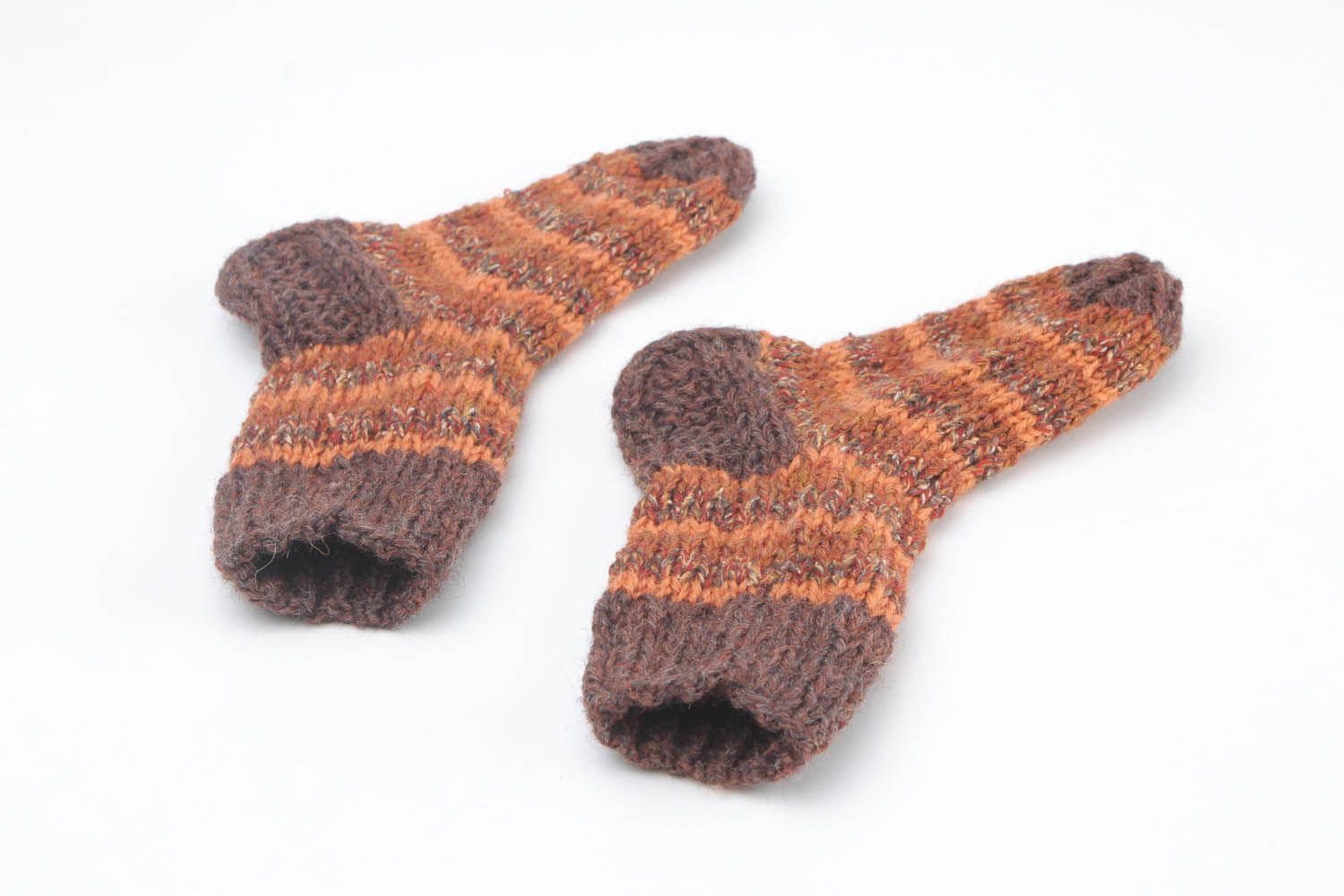 Chaussettes tricotées en laine faites main  photo 3