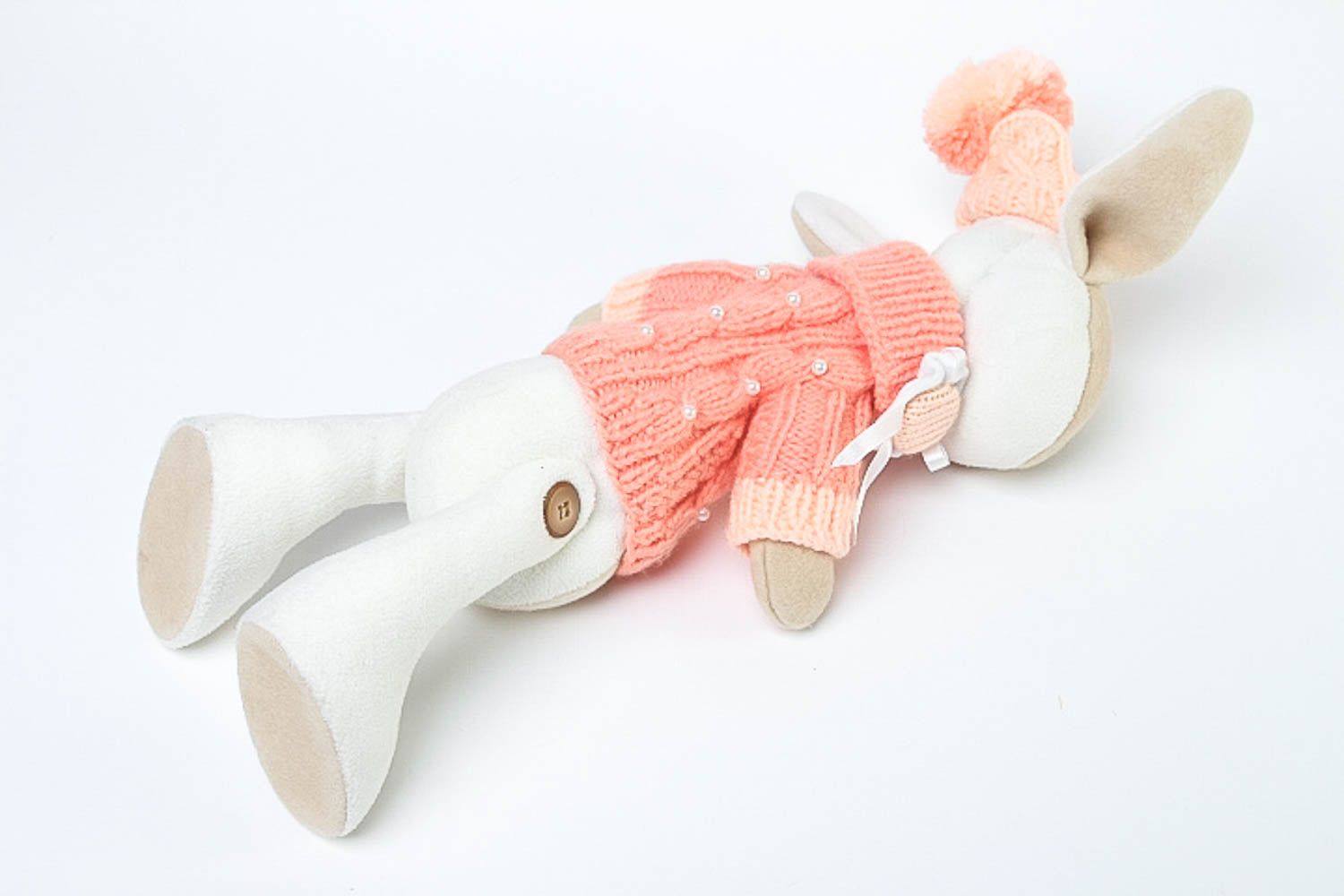 Игрушка заяц ручной работы авторская игрушка для интерьера стильный подарок фото 4