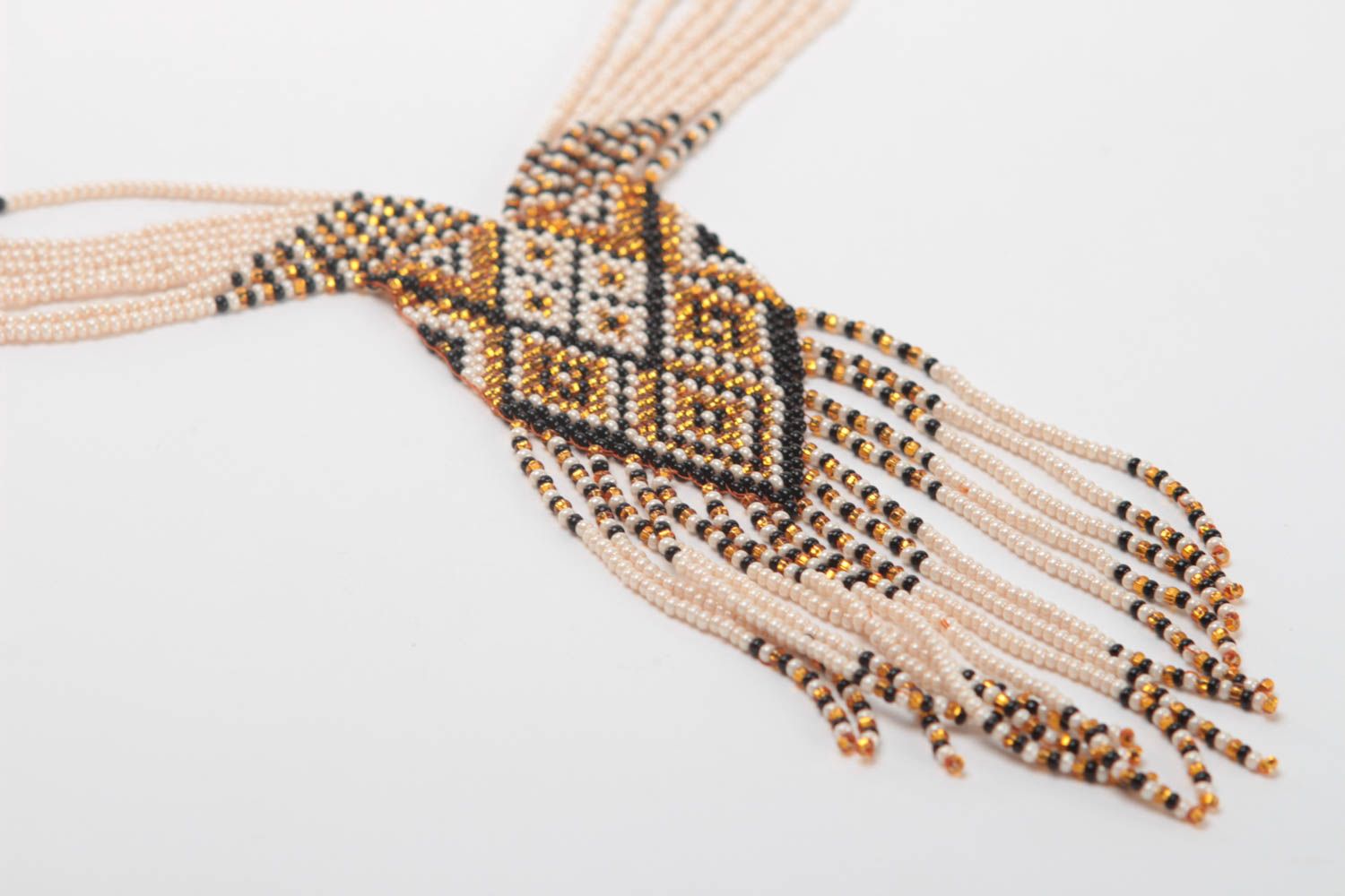 Collier perles rocaille fait main Bijou fantaisie ethnique Accessoire femme photo 3