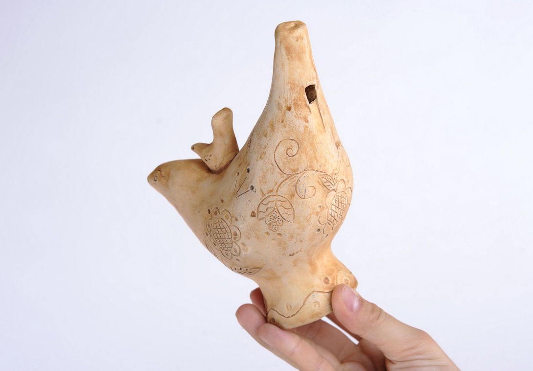Sifflet en céramique réalisé à main Oiseaux  photo 4