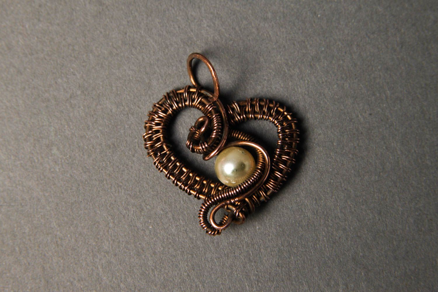 Unusual handmade copper pendant metal jewelry designs wire wrap ideas photo 2