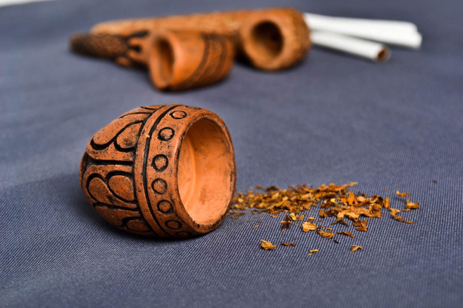 Аксессуар для курения handmade курительная принадлежность керамический сувенир фото 1