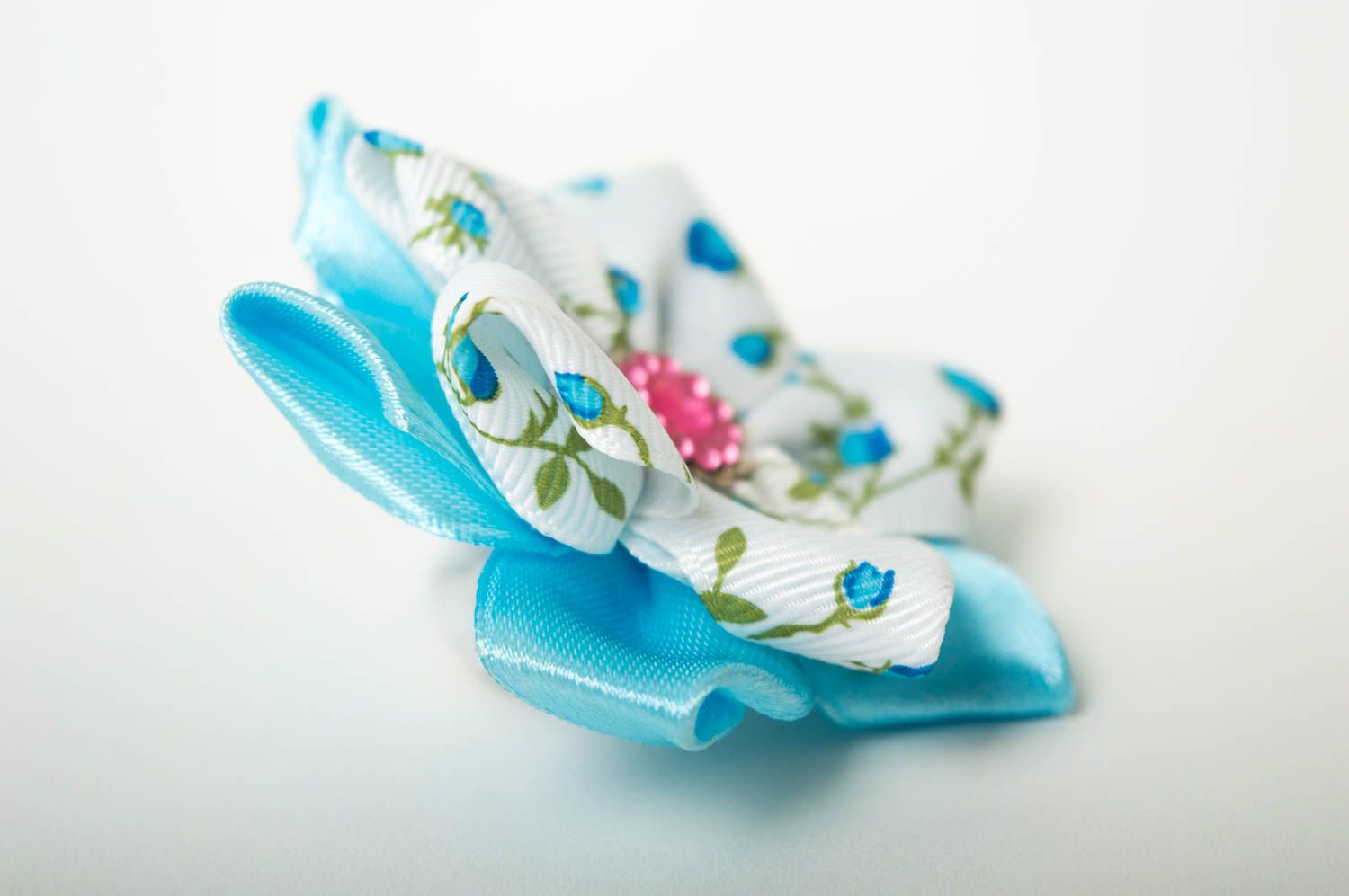 Handmade blauer Blumen Haargummi Mädchen Haarschmuck Accessoire für Haare  foto 3