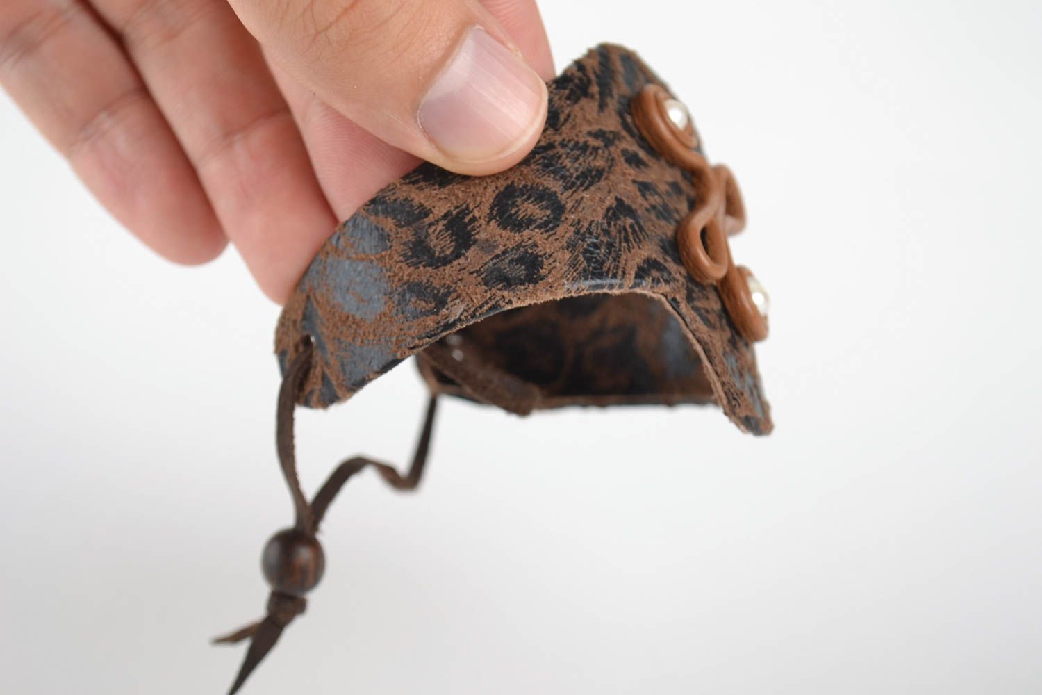 Браслет на руку украшения ручной работы бижутерия из кожи подарок женщине фото 4