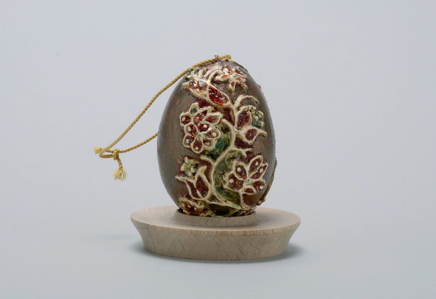 Suspension décorative artisanale œuf de Pâques 
 photo 4