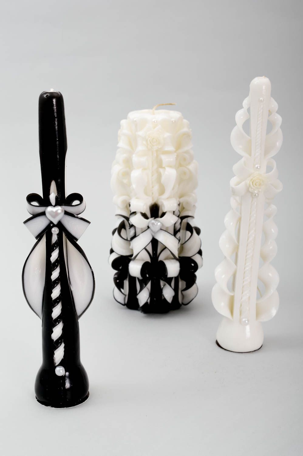 Deko Kerze 2 Stück handmade Kerzen Geschenk Wachs Kerzen Hochzeit Accessoires  foto 5