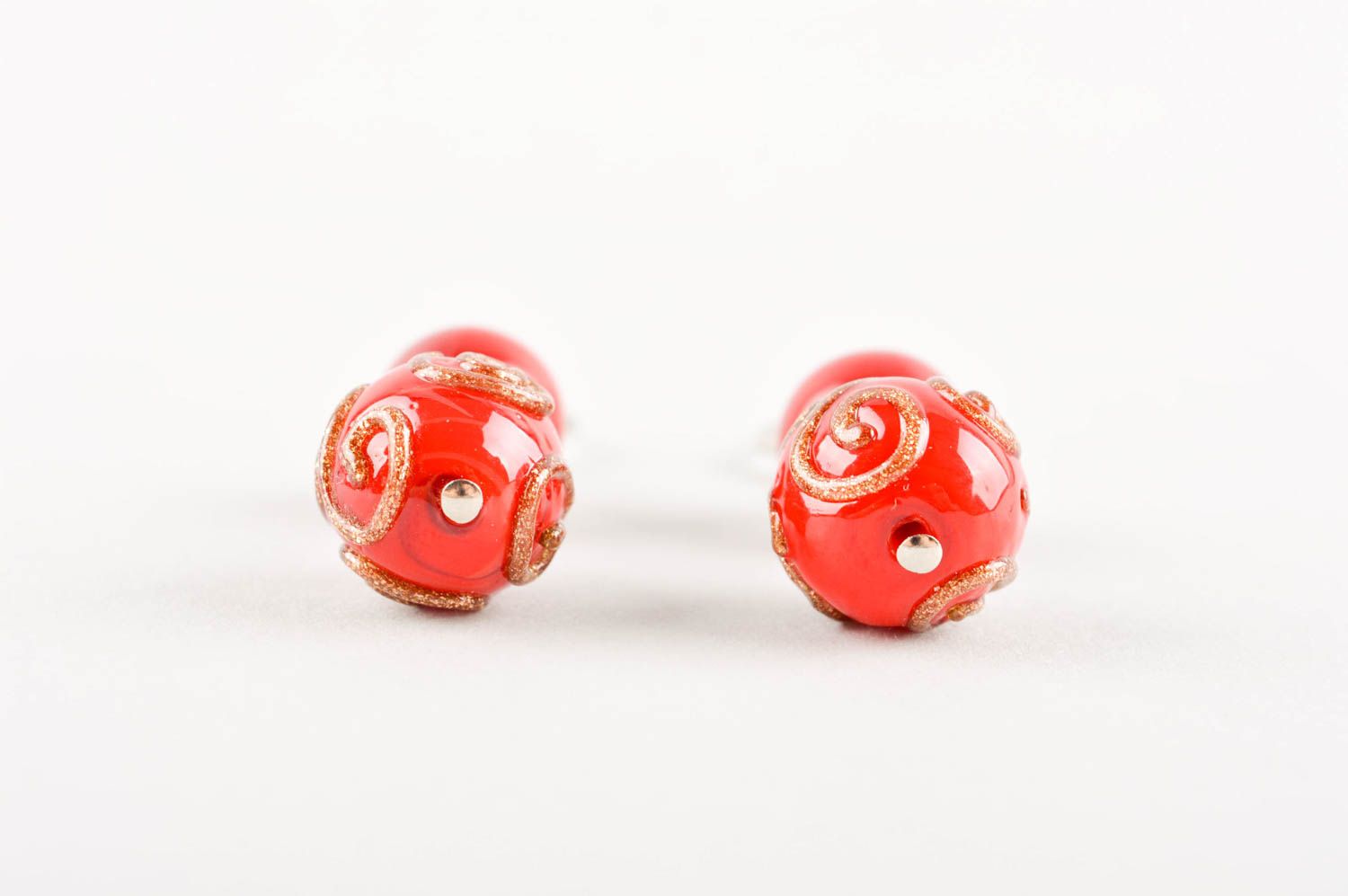 Rote Schmuck Ohrringe handmade Designer Schmuck Accessoire für Frauen lang foto 4