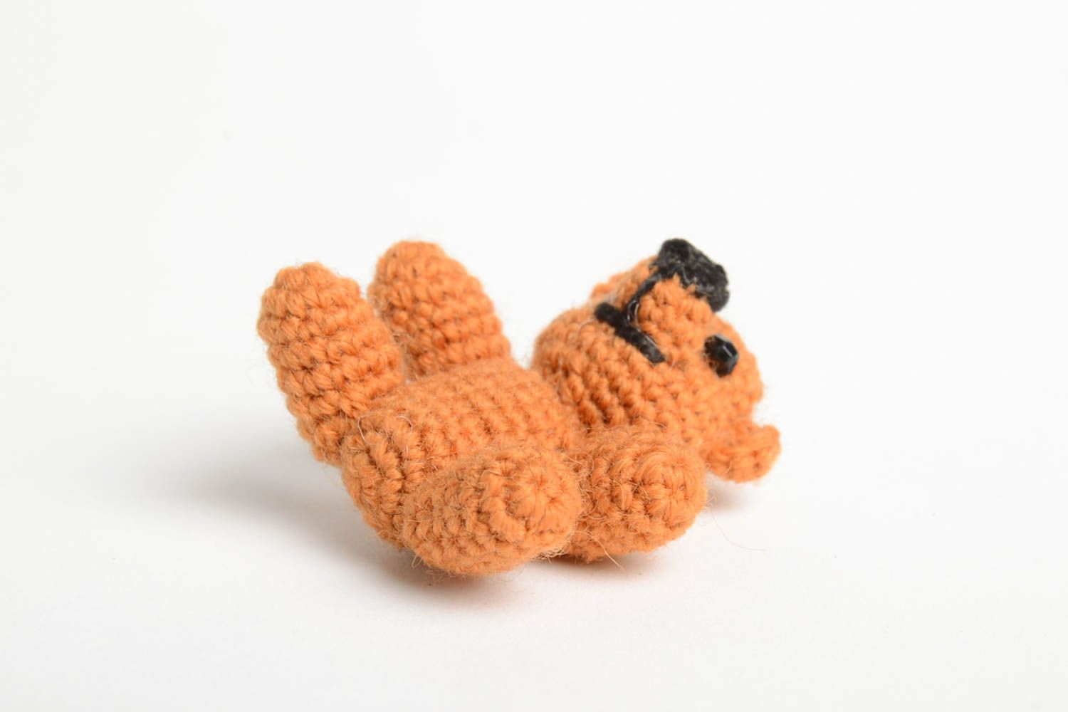 Doudou ours brun fait main Jouet tricot en coton au crochet Cadeau pour enfant photo 3