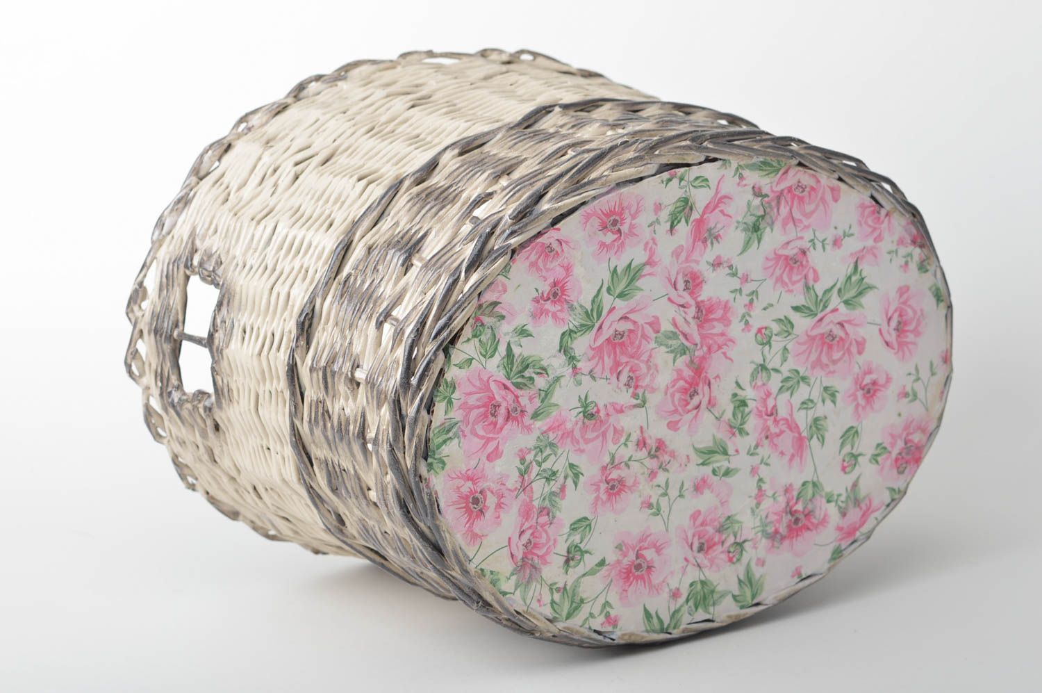 Decoupage ideas handmade woven basket stylish interior decor present basket photo 4