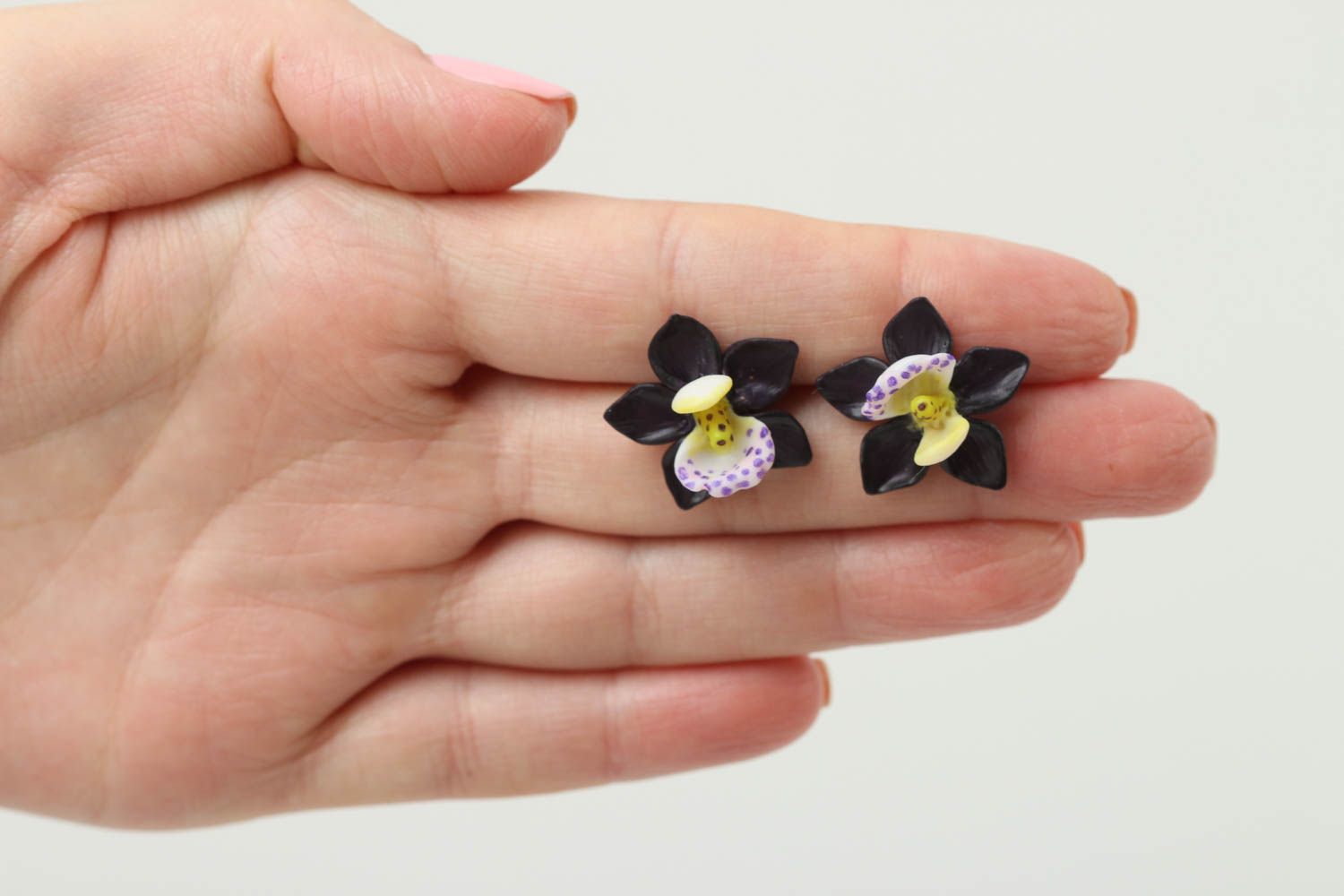 Ohrringe Stecker handmade Blumen Ohrringe hochwertiger Modeschmuck bunt foto 5