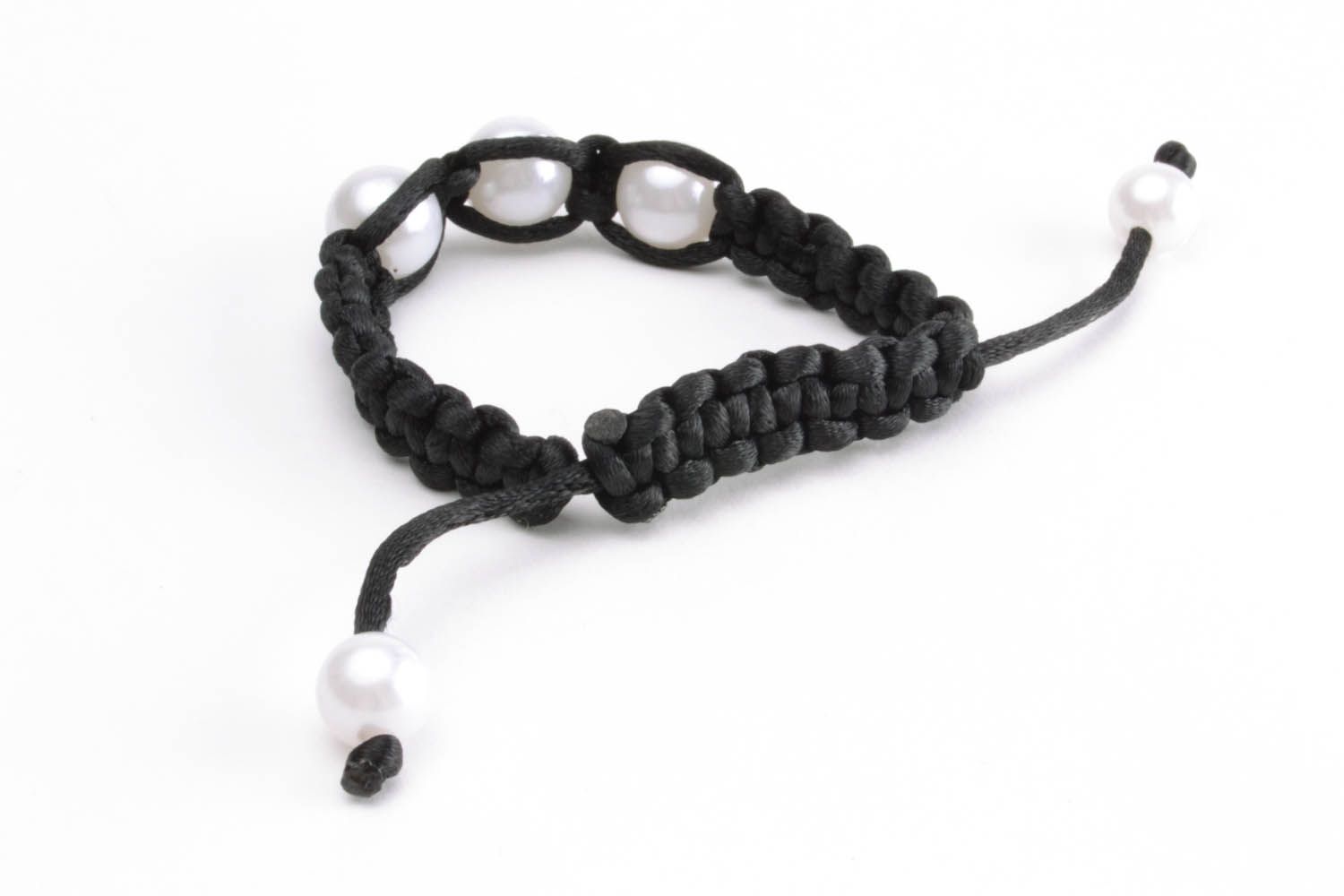 Braided bracelet with beads photo 4