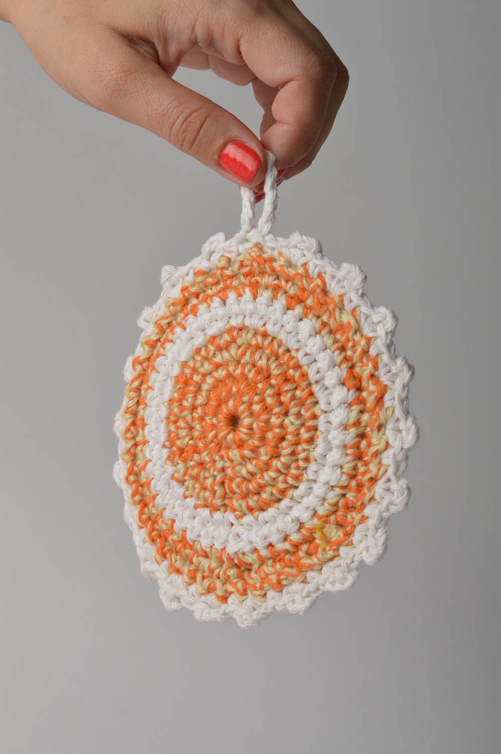 Handmade Topflappen gehäkelt Accessoire für die Küche Geschenk für Frau foto 2