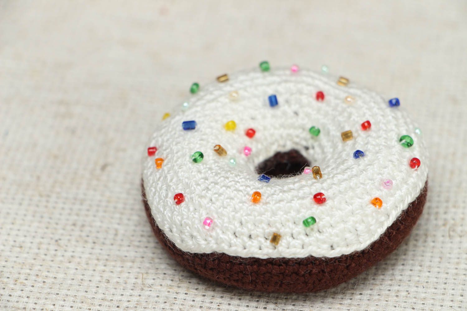 Soft crochet toy Donut photo 2