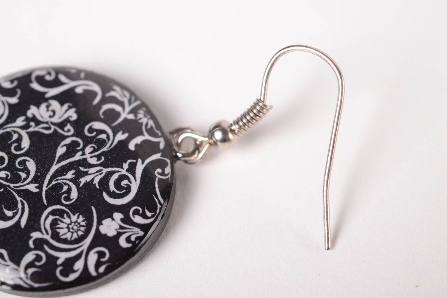 Fashion earrings handmade decoupage plastic earrings jewelry for women  photo 4