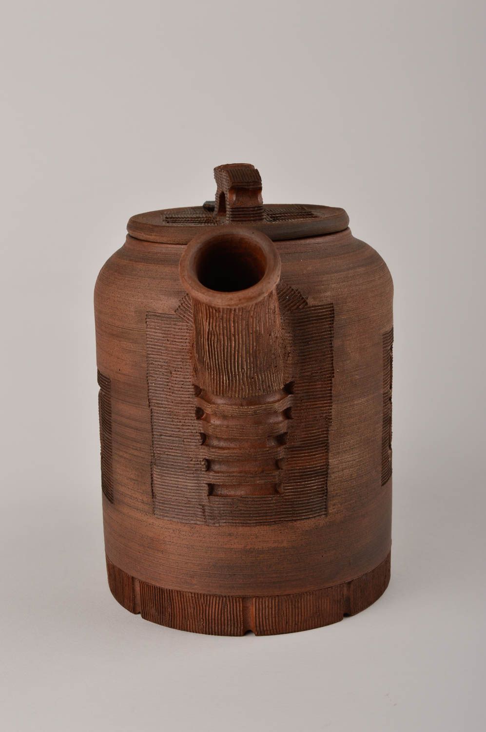 Заварной чайник ручной работы керамический чайник оригинальный глиняная посуда фото 3