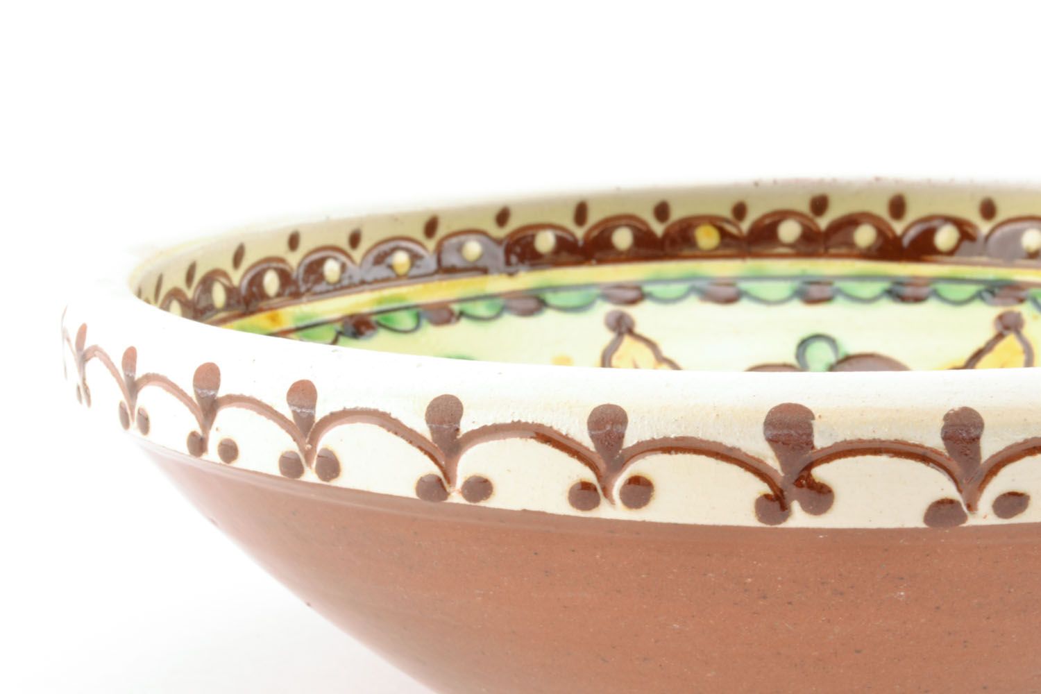 7 5 oz ceramic handmade soup bowl in ethnic style with ornament 1lb photo 3