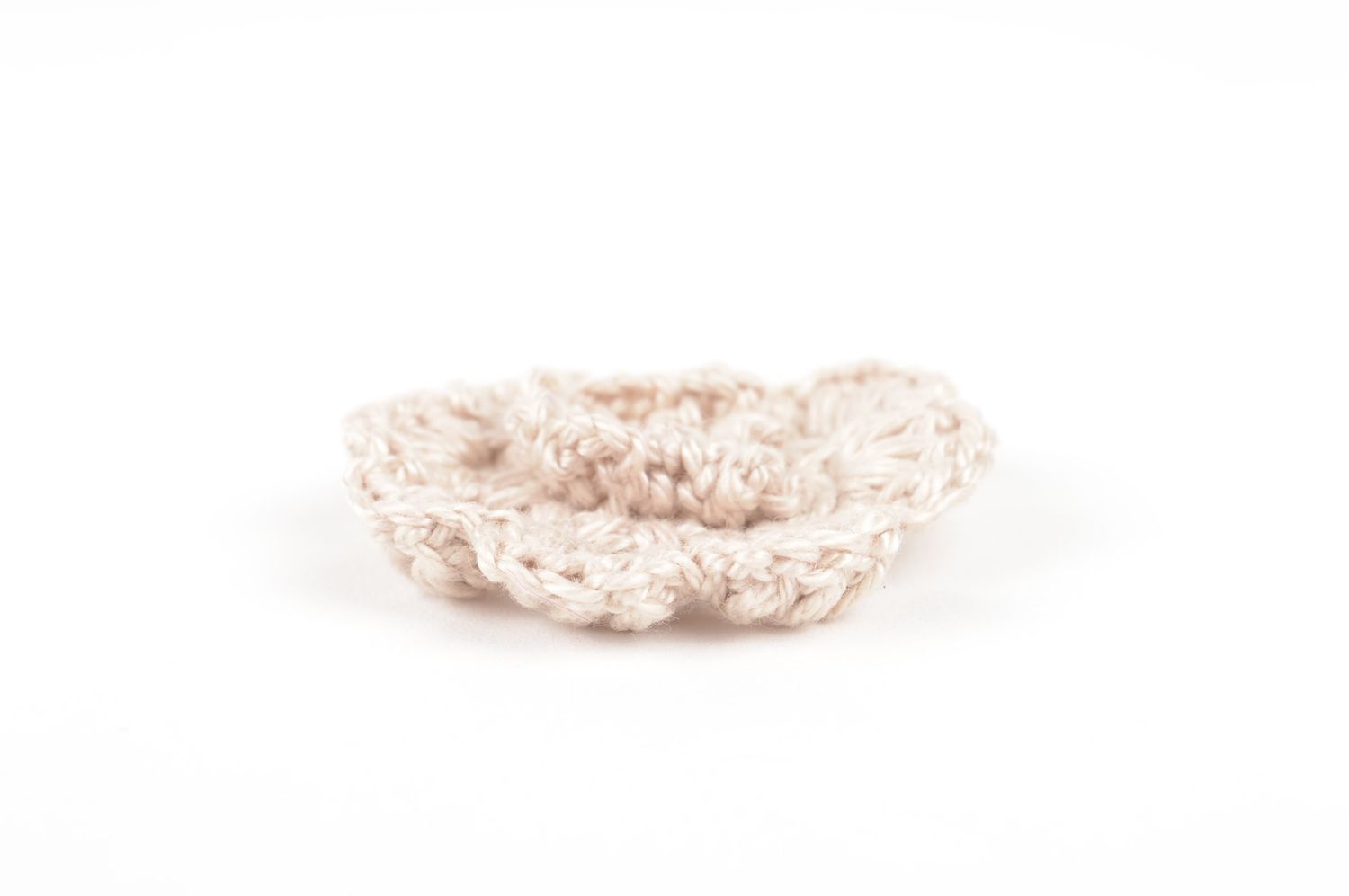 Handmade designer crocheted blank unusual flower fittings blank for brooch photo 4
