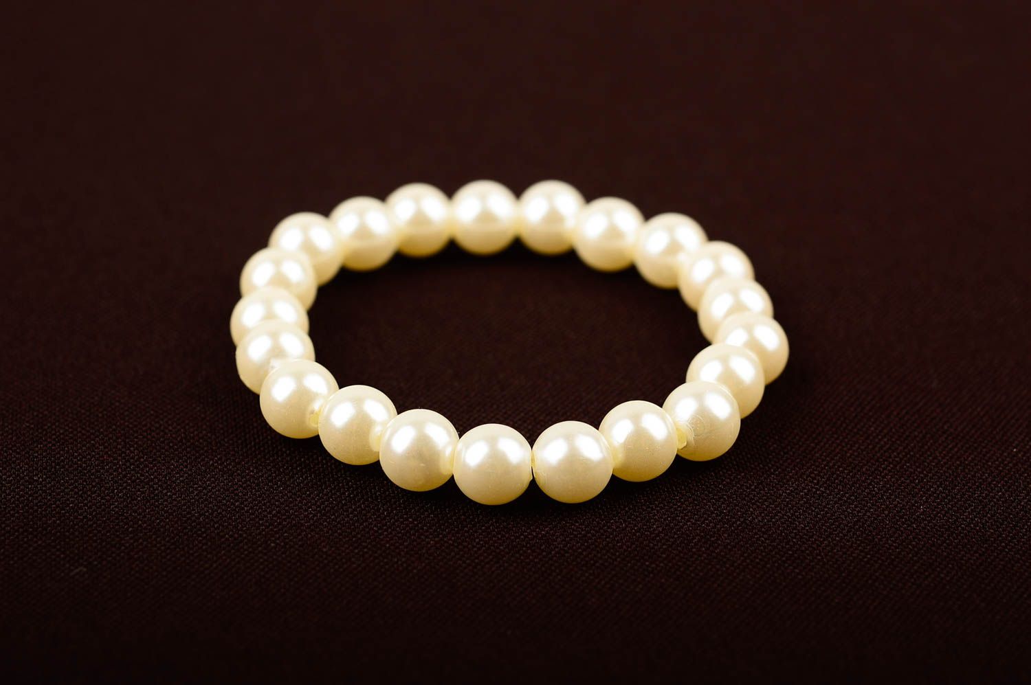Bracelet perles fantaisie Bijou fait main nacre Accessoire femme design photo 3