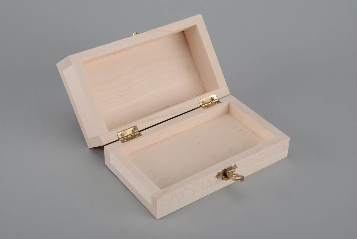 Boîte brute à bijoux en bois naturel photo 5