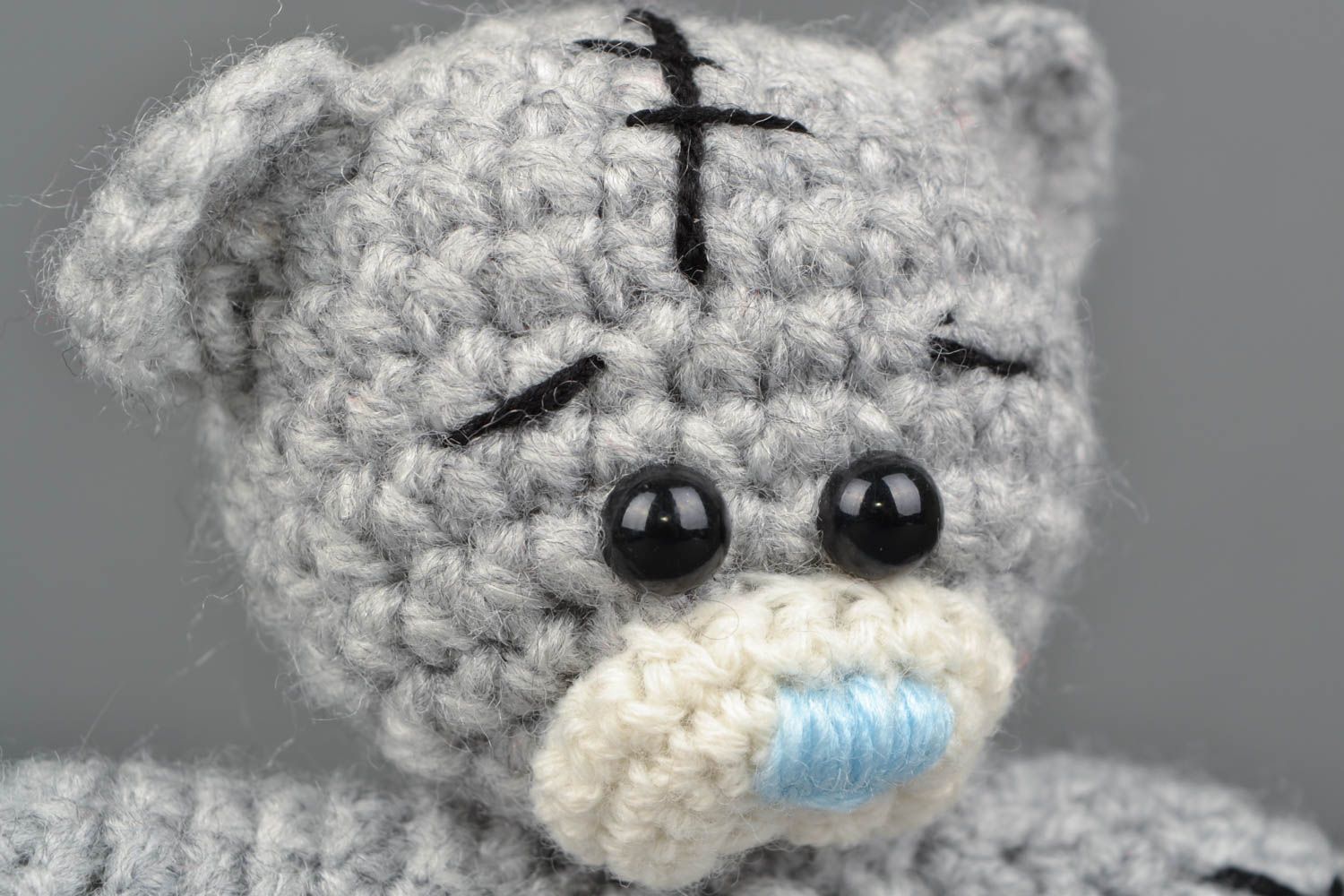 Peluche tricotée ours faite main  photo 3
