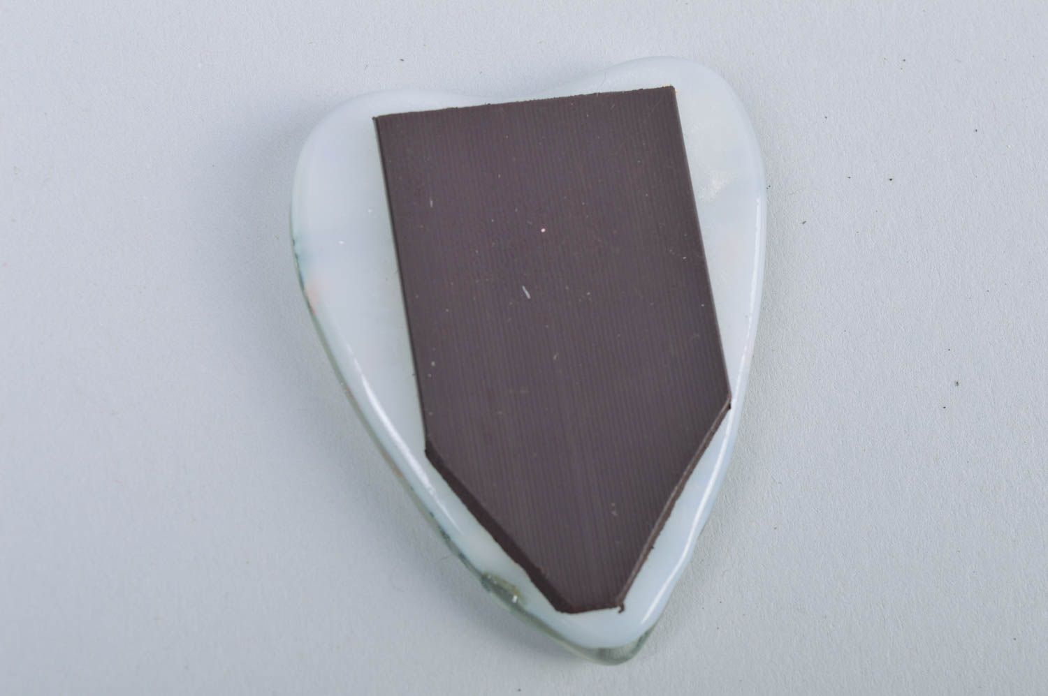 Origineller handmade Kühlschrank Magnet Herzform aus Glas in Fusing Technik foto 5