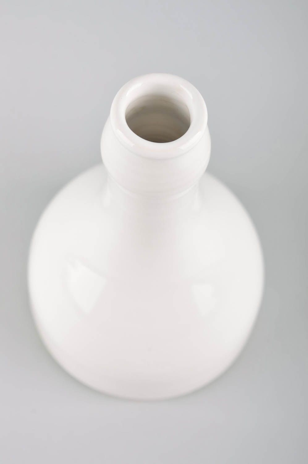 Bougeoir fait main Support bougie blanc en céramique Déco maison design photo 4
