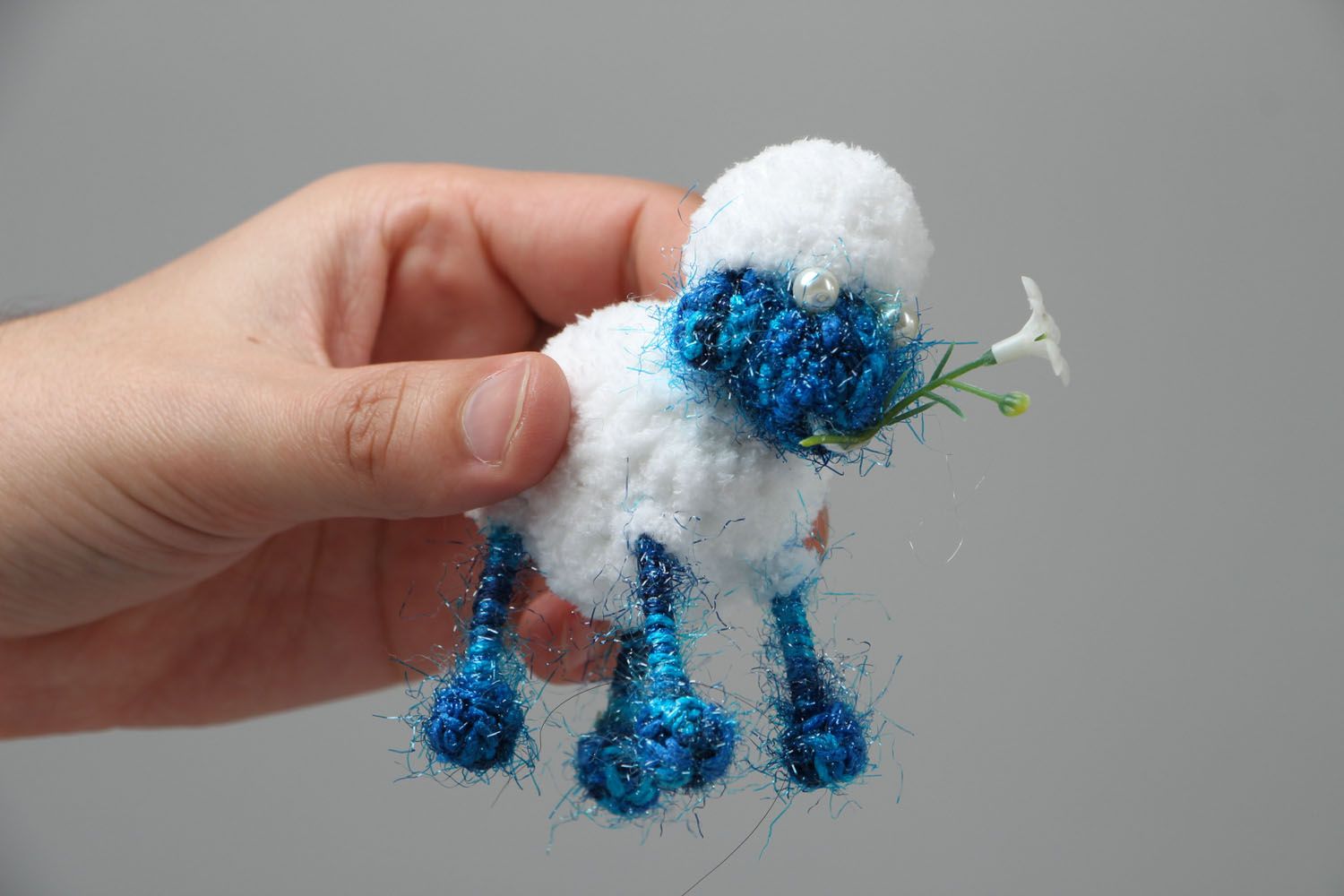 Poupée tricotée mouton faite main photo 4