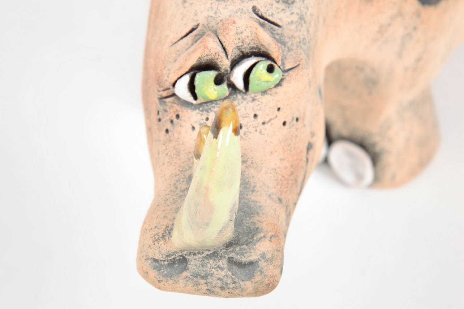 Figurine en argile faite main Rhinocéros photo 4