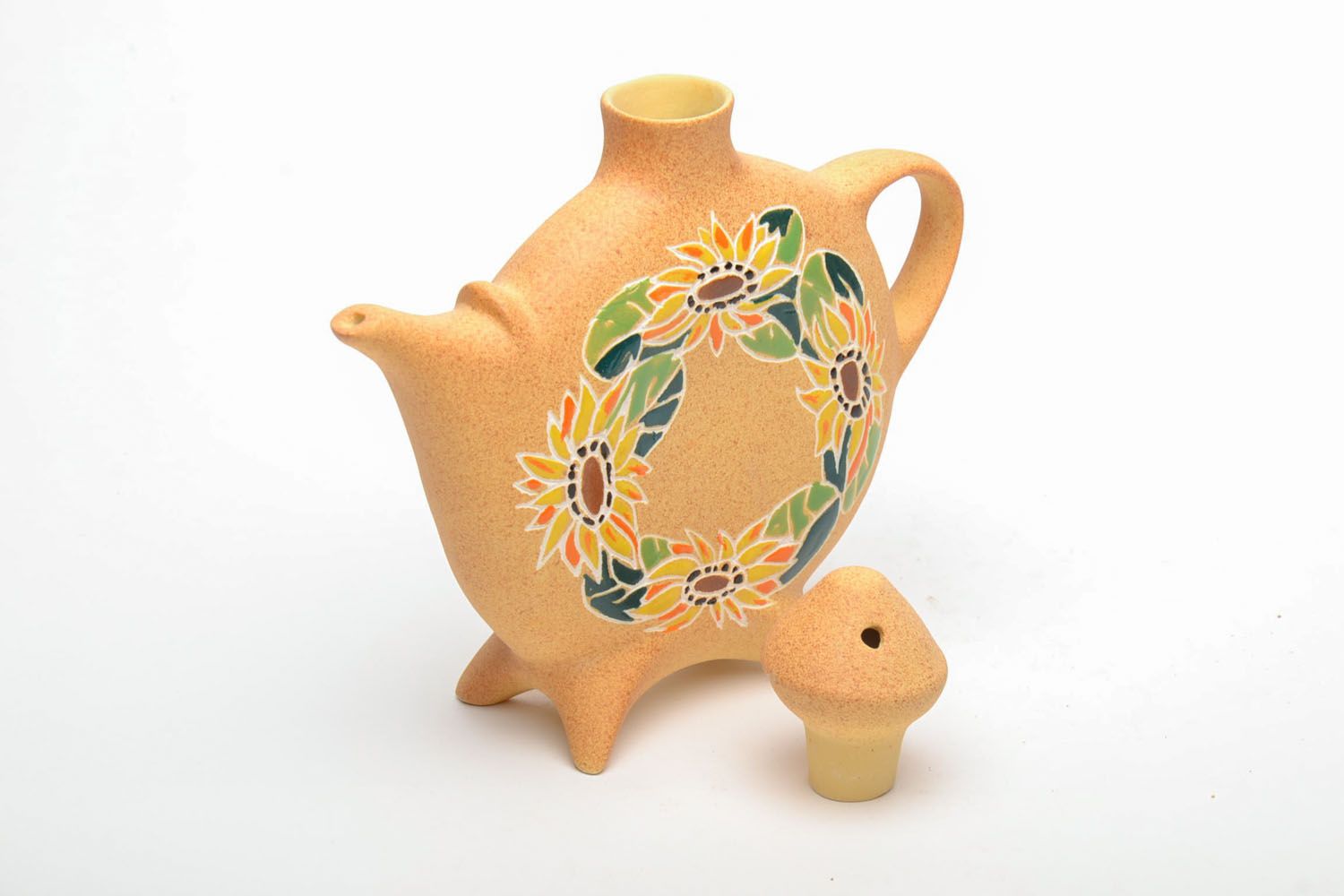 Deko Teekanne aus Keramik mit Muster foto 4