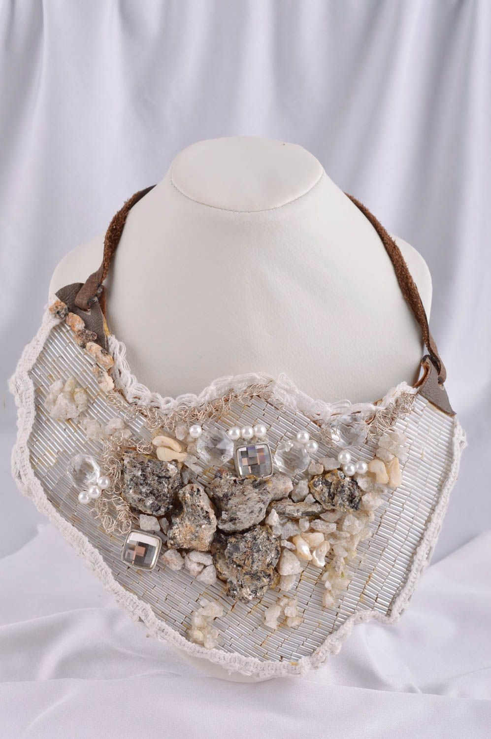 Massive Collier Halskette handmade Mode Accessoire Geschenk für Frauen foto 1