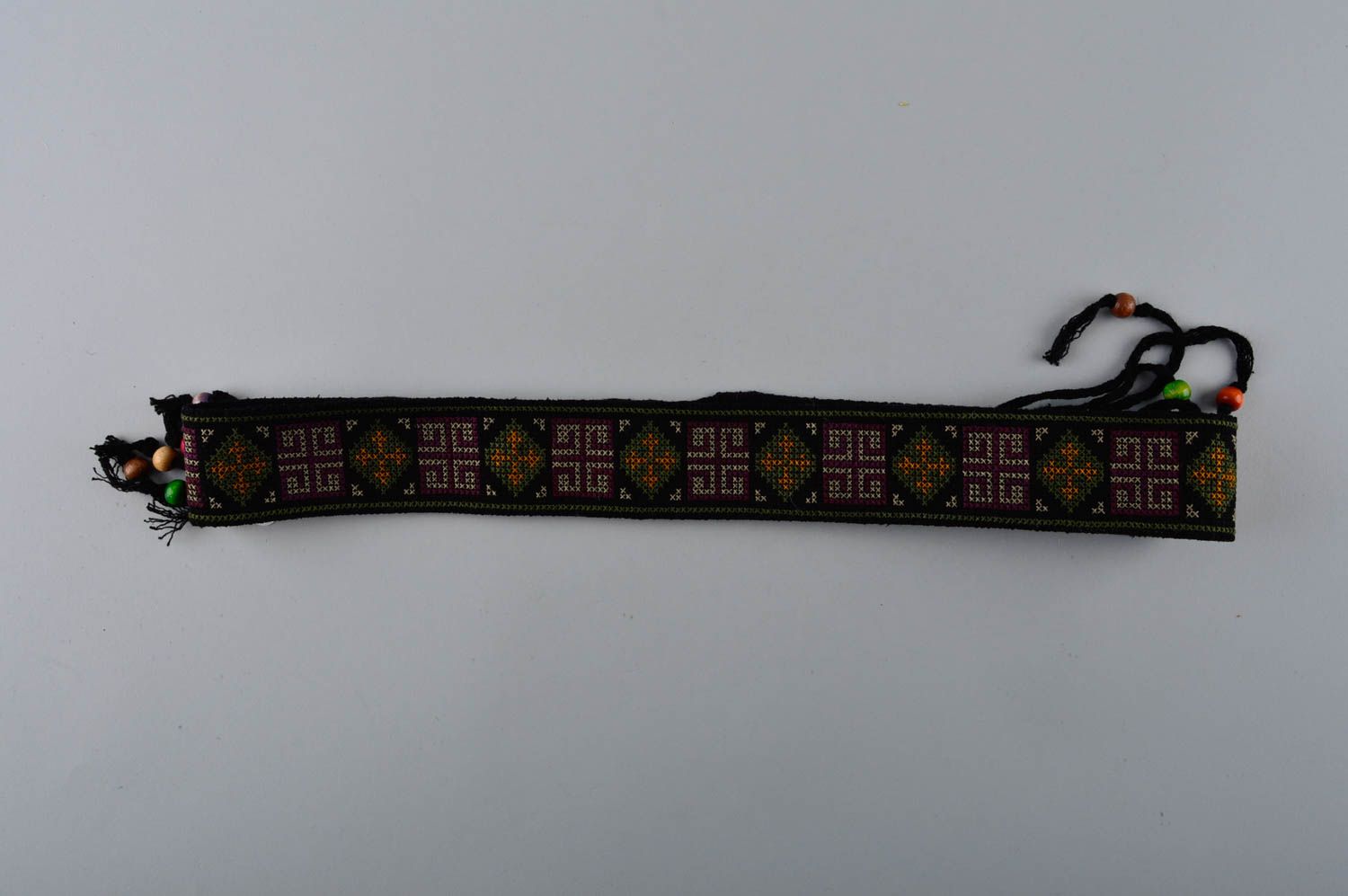 Beautiful handmade textile belt cross stitch belt fashion accessories for girls photo 2