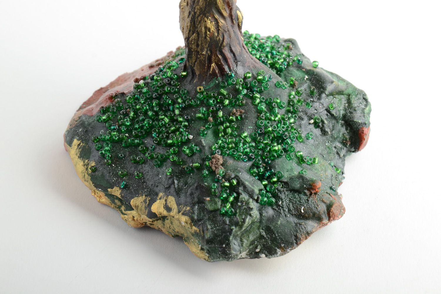 Petit arbre artificiel en perles de rocaille japonaises fait main décoratif photo 3