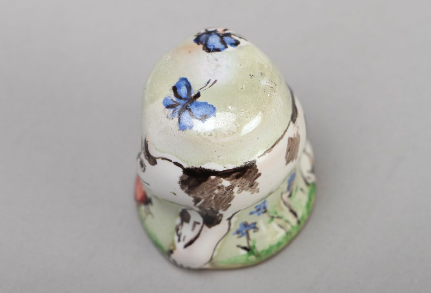 Decorative ceramic thimble with painting photo 2