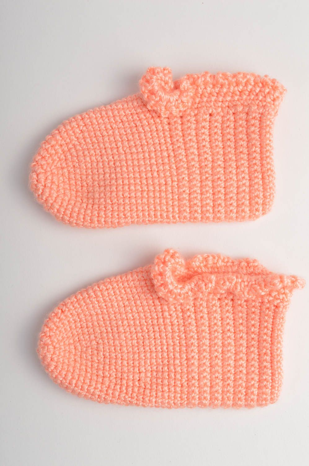 Handgefertigte Schuhe Gehäkelte Babyschuhe Geschenk für Kleinkinder in Rosa foto 3