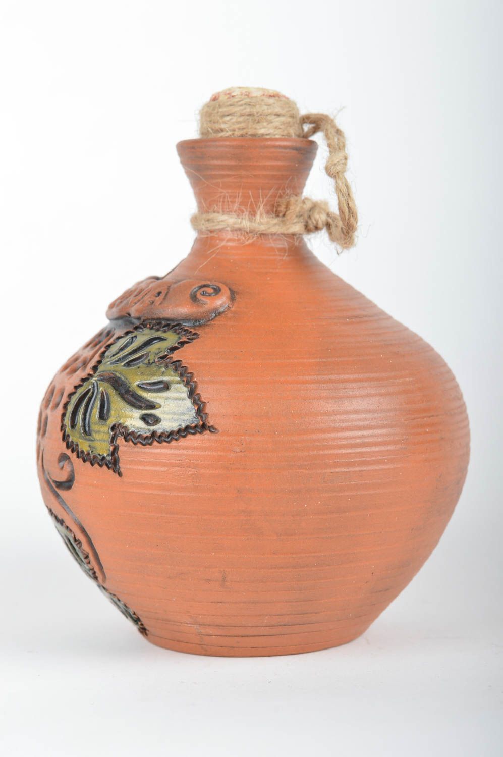 Keramik Flasche handmade Designer Geschirr Keramik Krug braun Keramik Karaffe foto 5