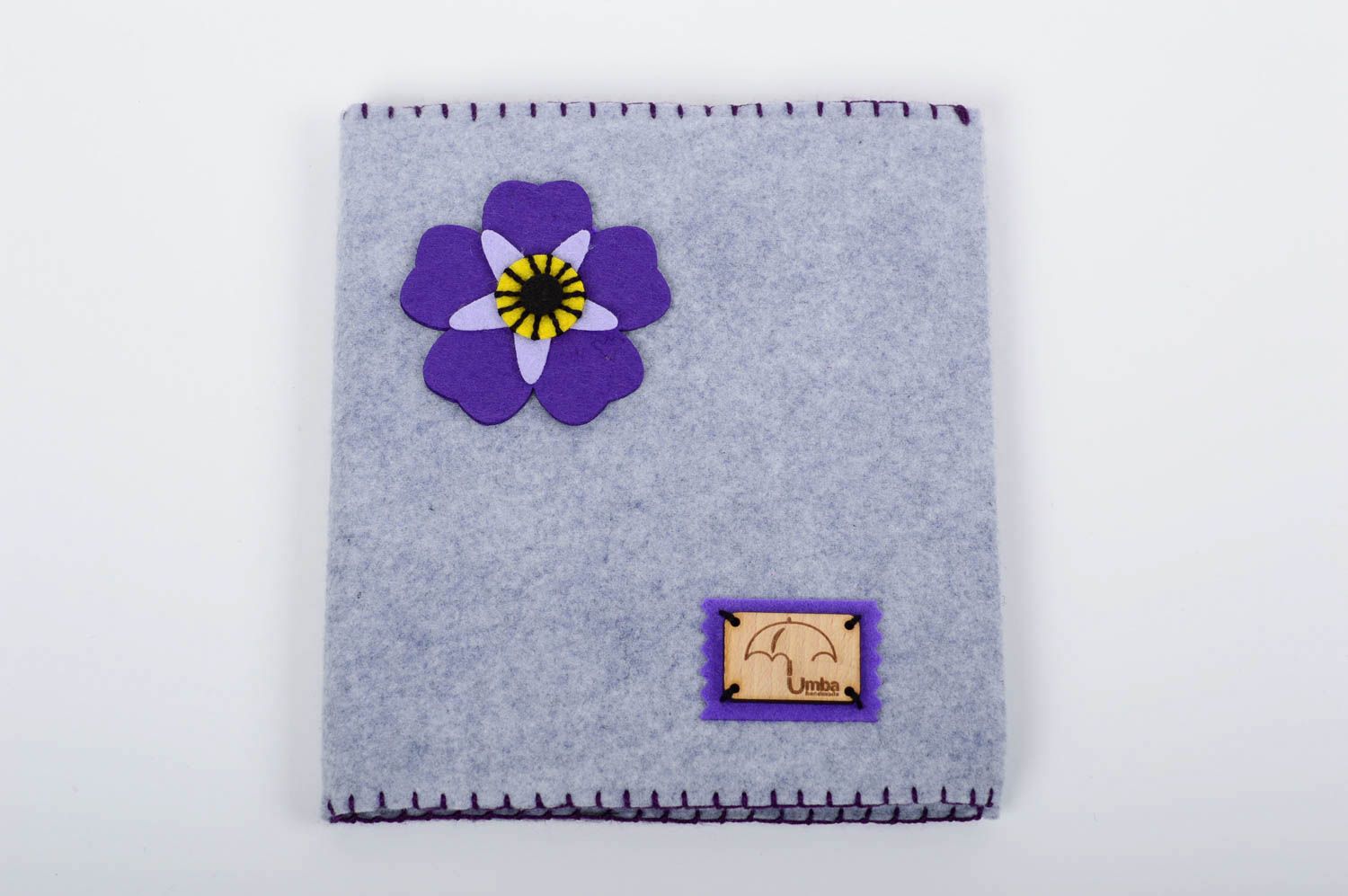 Handmade Designer Notizbuch zart Geschenke für Frauen Filz Notizbuch mit Blume foto 1
