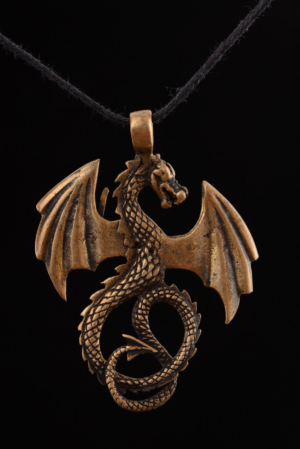 Bronze pendant Dragon photo 2