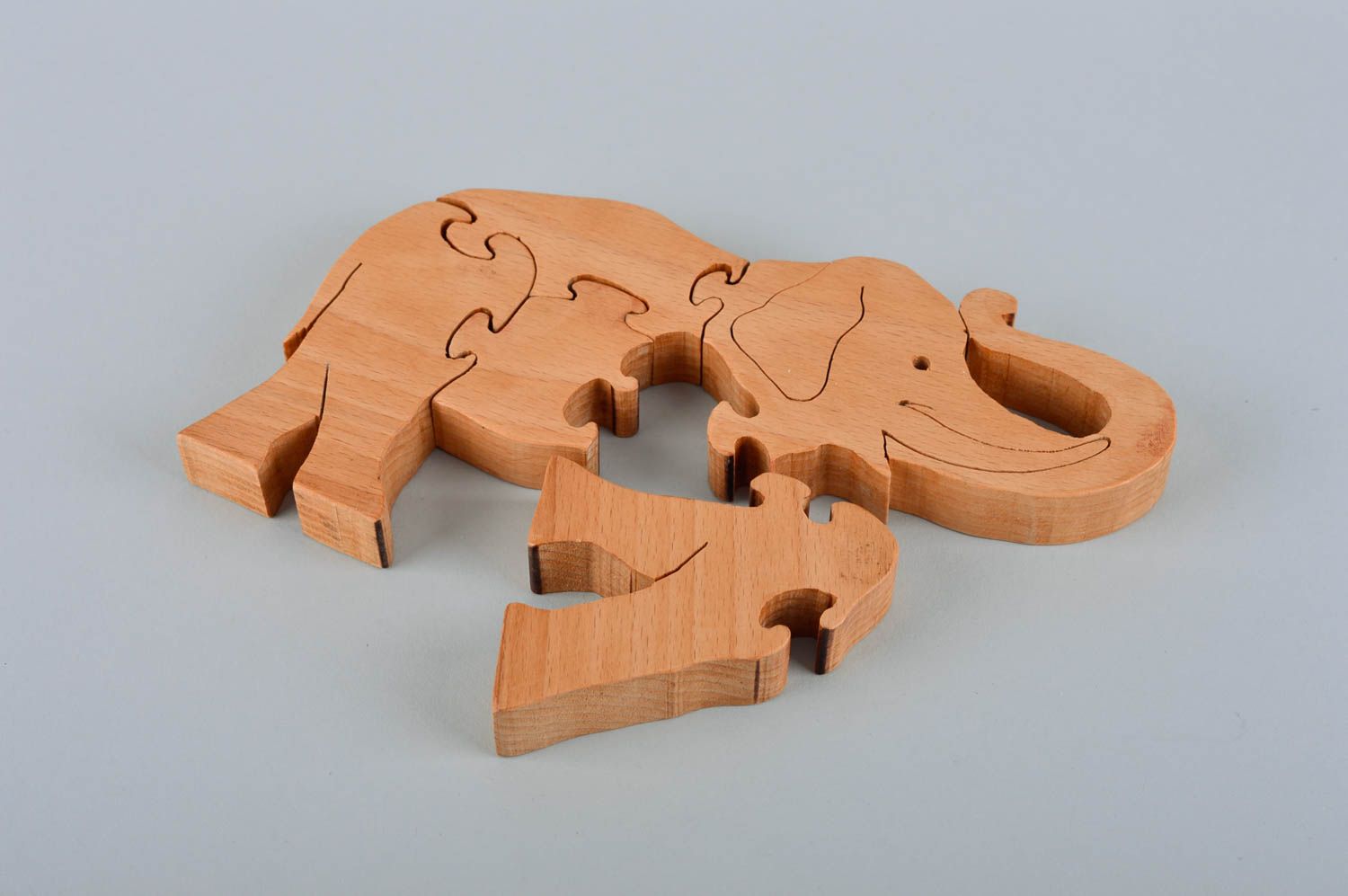Handmade Spielzeug Holz Geschenk für Kinder Spielzeug aus Holz Elefant foto 5