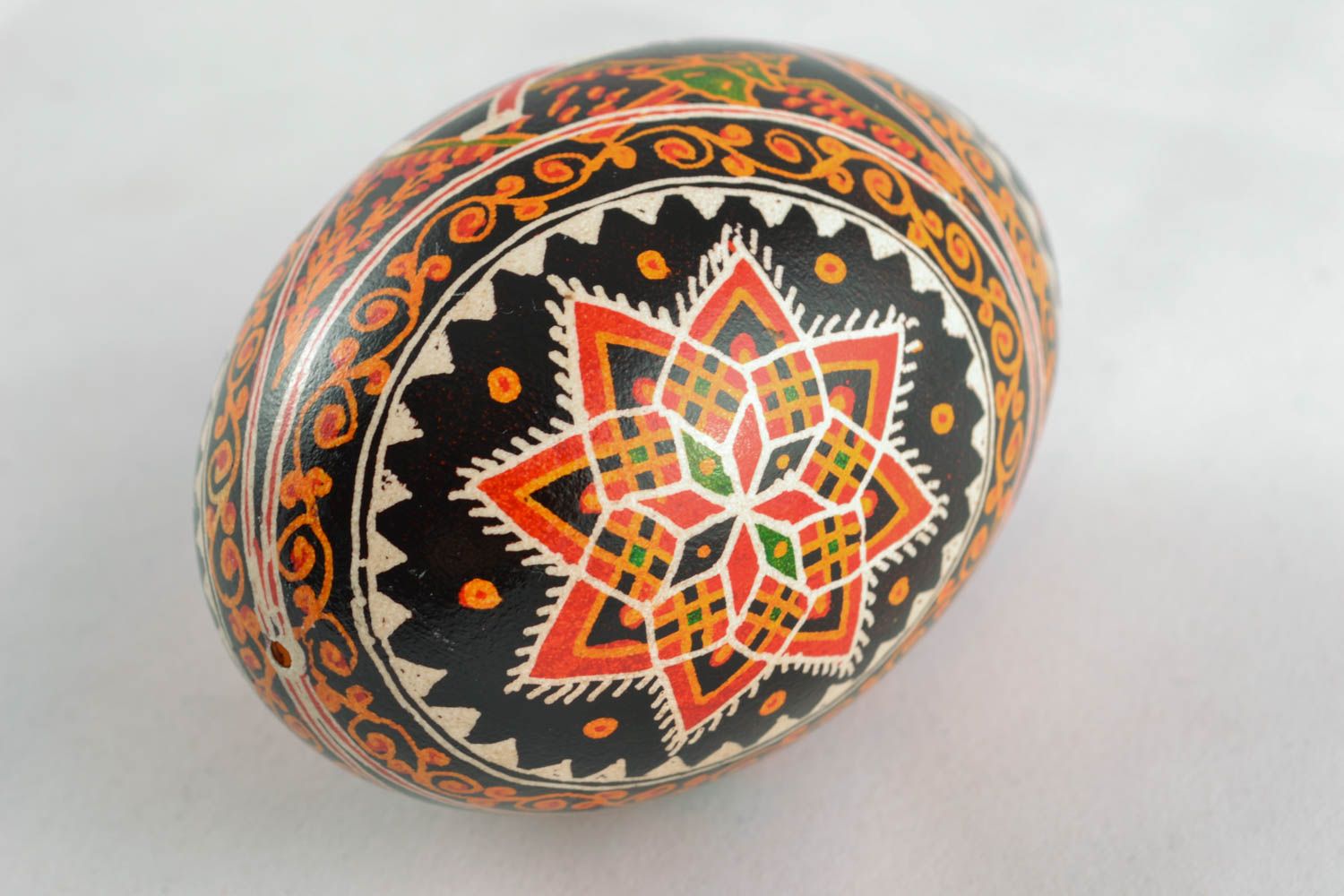 Easter painted egg with ornaments photo 2