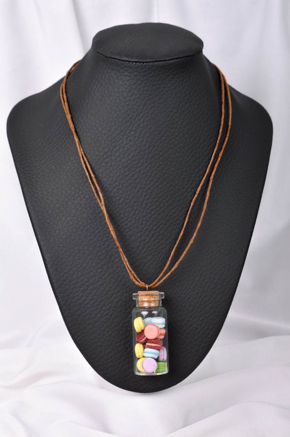 Handmade pendant unusual pendant designer accessory gift ideas clay jewelry photo 1